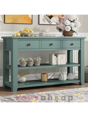 Normadia 140 cm Su Yeşili 3 Çekmeceli Masif Dresuar, Şık ve Fonksiyonel Tasarım