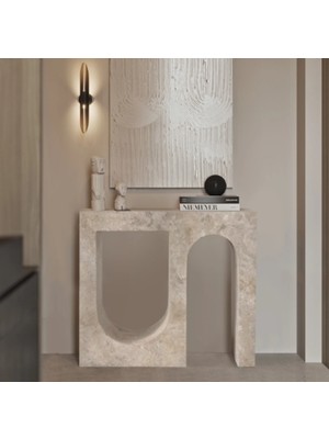 Normadia Şık Traverten Mermer Dresser, Zarif ve Dayanıklı Tasarım