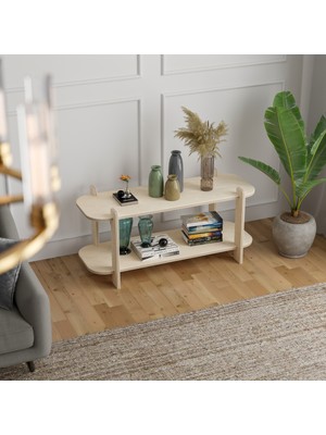 Normadia Modern Masif Ahşap Limon Renkli Dresuar, Şık ve Minimal Tasarım