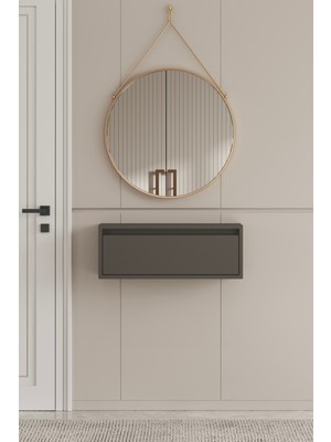Normadia Şık Gri Mdf Duvara Monte Dresuar, 70 Cm, Modern ve Fonksiyonel Tasarım