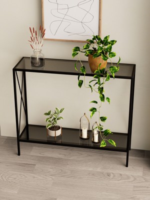 Normadia Modern 100 cm Dresuar, Temperli Kırılmaz Cam ve Raflı Tasarım