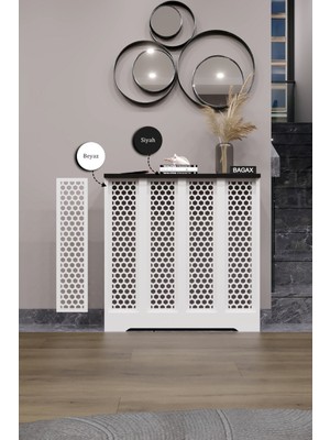 Normadia Bodrum Model Beyaz ve Siyah Renkli Petek Kaplama Dresuar 76-80 cm