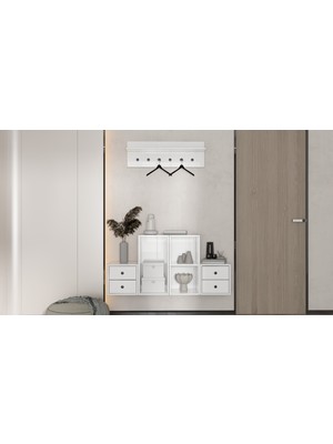 Normadia Şık 4 Çekmeceli ve Askılıklı Modern Dresuar, Fonksiyonel ve Zarif Tasarım