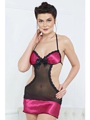 Giyim Kadın Şık Saten Gecelik Takım