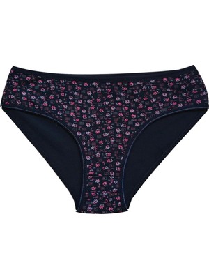 Giyim Pamuklu Geniş Kenarlı Likralı Desenli Bato Kadın Külot Desen 4