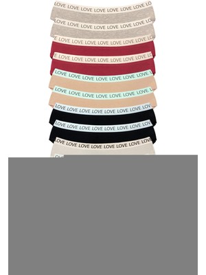 Giyim 12 Adet Pamuklu Esnek Kadın Slip Bikini Külot Geniş Lastikli Baskılı