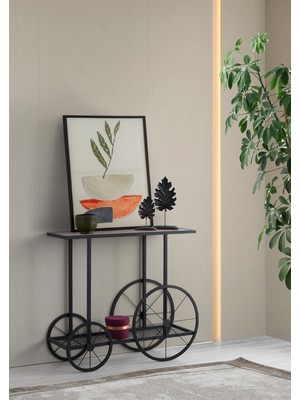 Normadia Şık ve Modern Diş Budak Desenli Dresuar, Antre ve Hol Dekoru Için Ideal