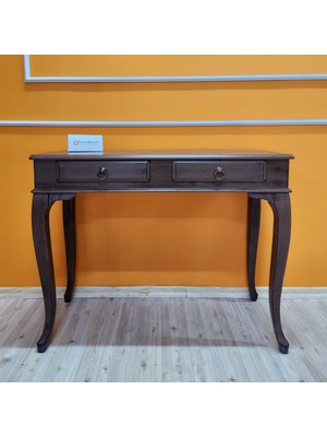 Normadia 120 cm Çekmeceli Kahverengi Eskitme Makyaj Masası