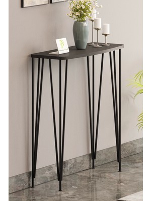 Normadia Modern 100CM Antresit Gri Dresuar ve Kahve Köşesi, Metal Ayaklı Raf