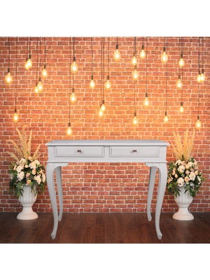 Normadia Şık Gri Eskitme Ahşap Dresuar, Zarif ve Dayanıklı Tasarım