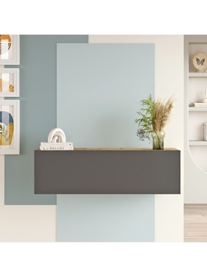 Normadia Modern Simon Dresuar Antre Hol, Çam-Antrasit, Şık ve Fonksiyonel Tasarım