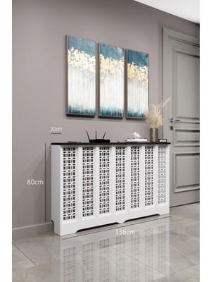 Normadia Beyaz Üstü Siyah Ayasofya Model, Petek Kaplama, 136 cm Iç Ölçü