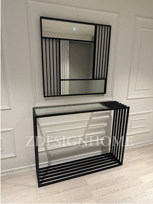 Normadia Şeffaf Cam Ayna ve Modern Dresuar Seti, Şıklık ve Fonksiyonellik Sunar