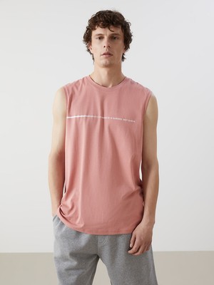 Lc Waikiki Yeni Sezon Bisiklet Yaka Baskılı Erkek Kolsuz Tişört