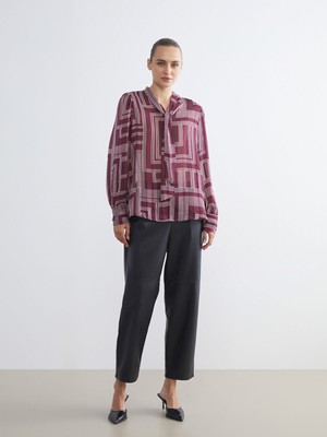 Lc Waikiki Yeni Sezon Beli Lastikli Kadın Deri Görünümlü Pantolon