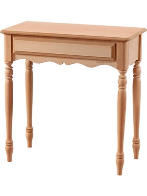 Normadia Narlıdere 80 Lik Tornalı Dresuar, Cilasız Ham Ahşap Tasarım