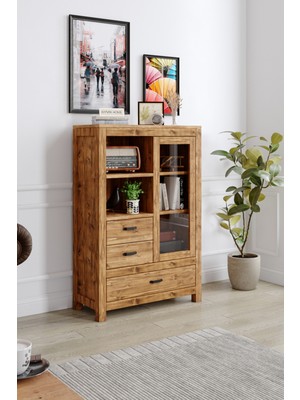 Normadia Özel Üretim 5002 Dresuar, Gerçek Ağaç, Köknar, Zarif ve Şık Tasarım