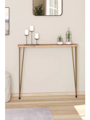 Normadia 120 cm Oval Kenar Dresuar, Gold Ayak, Modern ve Şık Tasarım