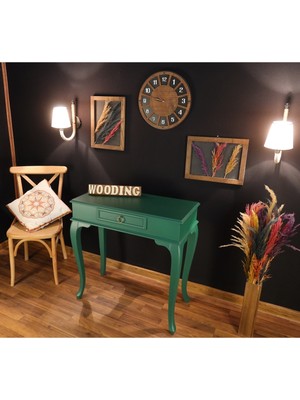 Normadia 90 cm Çekmeceli Masif Yeşil Dresuar, Şık ve Kullanışlı Tasarım