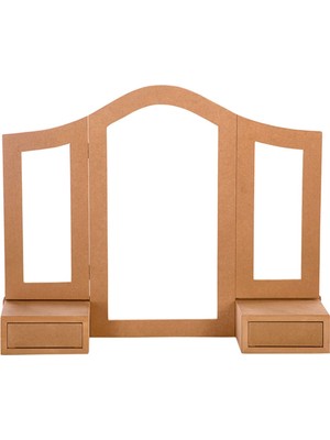 Normadia Şık Dikdörtgen Mdf Makyaj Çerçevesi ve Çekmeceli Dresuar Ayna