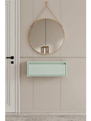 Normadia Yeşil Mdf Duvara Monte Dresuar, Modern ve Şık Tasarım, 70 cm