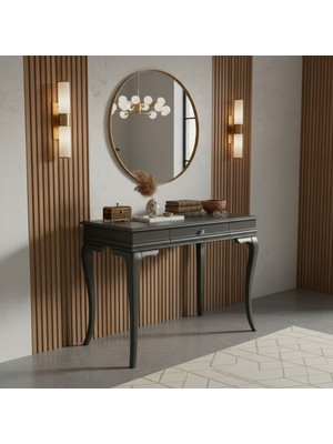 Normadia 80 cm Rustik Antrasit Masif Dresuar, Şık ve Modern Tasarım