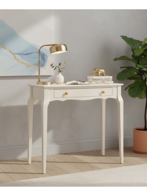 Normadia 85 cm Masif Konik Krem Dresuar, Şık ve Fonksiyonel Ev Dekoru