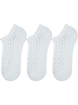 Bross File Kadın Sneaker 3lü Çorap Beyaz ONL-02727