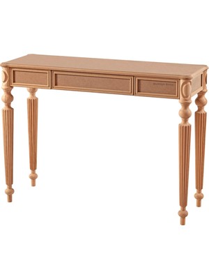 Normadia Didim Mdf Dresuar, Cilasız, Ham Ahşap, Şık ve Zarif Tasarım