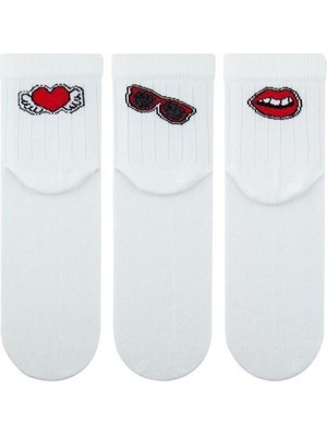 Bross Düz Desenli Kadın 3lü Kısakonç ONL-02729