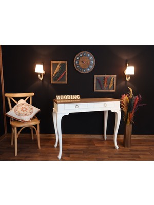 Normadia 120 cm Çekmeceli Masif Beyaz Natürel Dresuar, Şık ve Kullanışlı Tasarım