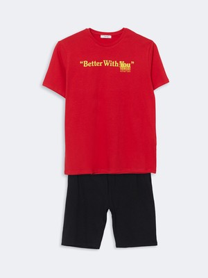 Lc Waikiki Yeni Sezon Standart Kalıp Erkek Şortlu Pijama Takımı