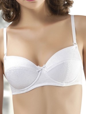 809- Ince Destekli Jakarlı Sütyen-Soft Cup Underwired  Bra