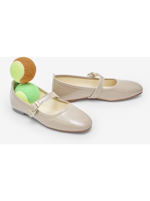 Tonny Black Kadın Vizon Kadın Üstten Kemerli Tokalı Rahat Günlük Babet