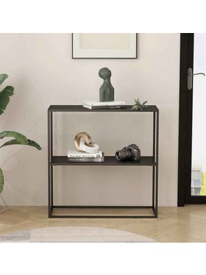 Normadia Şık Siyah Metal ve Ahşap Tasarım, Modern ve Zarif Aksesuar