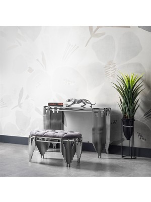 Normadia Şık Ultra Lak Kaplama Dresuar Takımı ve Makyaj Seti, 120CM, Aynasız Tasarım