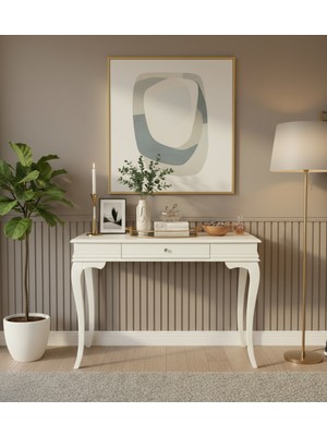 Normadia 100 cm Masif Rustik Krem Dresuar, Şık ve Zarif Tasarım