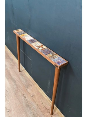 Normadia Şık Doğal Ağaç Dresuar, Antik Limra Taş Detaylı, Modern Ev Dekorasyon