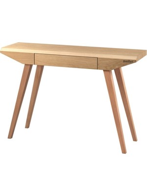 Normadia Poli Meşe Dresuar, Cilasız, Ham Ahşap, Zarif ve Dayanaklı Tasarım