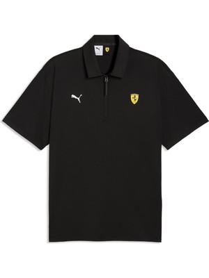 Puma Ferrari Cloudspun Siyah Erkek Polo Tshirt