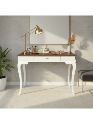 Normadia 120 cm Masif Rustik Beyaz Ceviz Dresuar, Şık ve Doğal Tasarım