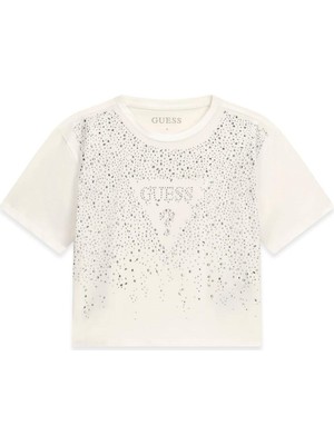 Guess Bg Store Kız Çocuk Beyaz Tshirt