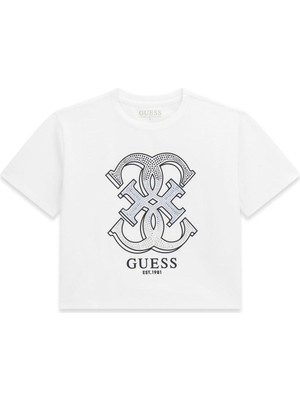 Guess Bg Store Kız Çocuk Beyaz Tshirt