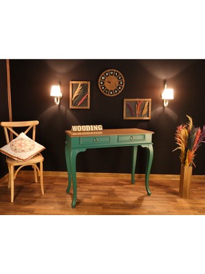 Normadia 120 cm Yeşil Masif Çekmeceli Natürel Dresuar, Şık ve Kullanışlı Tasarım