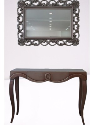 Normadia Modern Kayın Dresuar, Cnc Işlemli, Aslan Ayak, Eskitme Gri Mdf Tabla