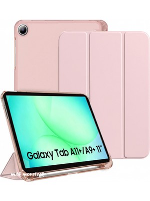 M.TK Moveteck Samsung Galaxy Tab A11 Plus/a9 Plus 11 Inç Uyumlu Kılıf Akıllı Smart Uyku Modlu S Pen Kalem Bölmeli Standlı Kapak