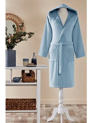 Özdilek Ekoseli Kapüşonlu Çocuk Bornozu