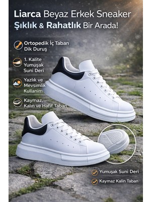 Liarca Santa Monica Beyaz Spor Ayakkabı – Hafif, Nefes Alabilen Günlük Yürüyüş Sneaker