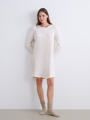 Lc Waikiki Yeni Sezon Bisiklet Yaka Kadın Gecelik