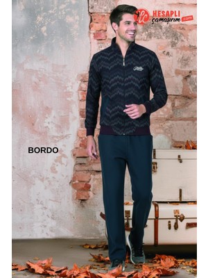Gd Goldoremi 883 Erkek Yaka Fermuarlı Selanik Kumaş Normal Kalıp Cepli Mevsimlik Eşofman Takım